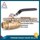 brass ball valve for korea lock water meter brass ball valve for lock water meter