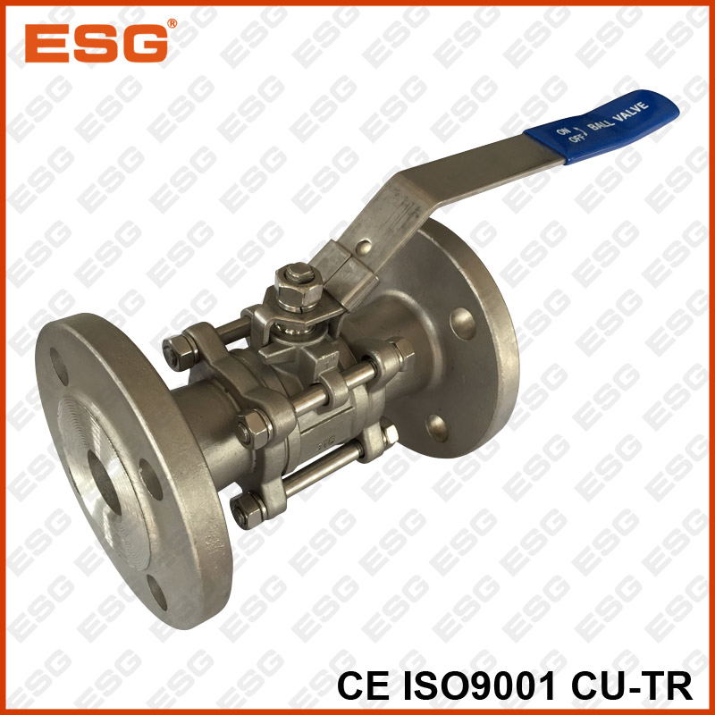 3-PC Stainless Steel Flanged Ball Valve